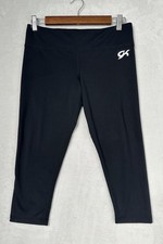 GK Elite Capri Leggings Gymnastics Leotard Warm Up Pants Black Adult Medium AM