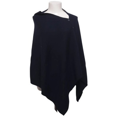 Woolovers, Poncho, Größe: ONE SIZE, Blau, Einfarbig, Feinstrick, Damen #Sqy
