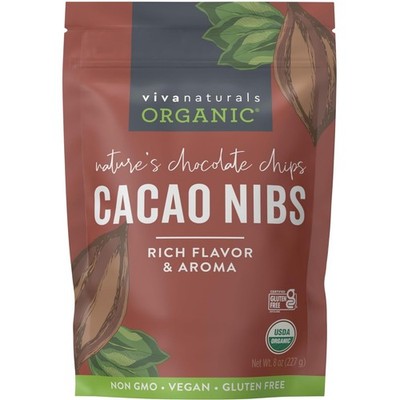 Organic Cacao Nibs, Unsweetened, 8 oz, , Gluten-Free
