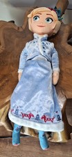 Disney Store Plush Anna Doll Olaf's Frozen Adventure Holly Leaf Soft 18"