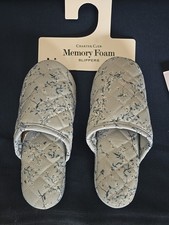 Charter Club Women's Memory Foam Printed Quilted Slide Slippers Size XL 11-12