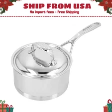 Demeyere Atlantis 1.6 qt Sauce Pan With Lid, 18/10 Stainless Steel