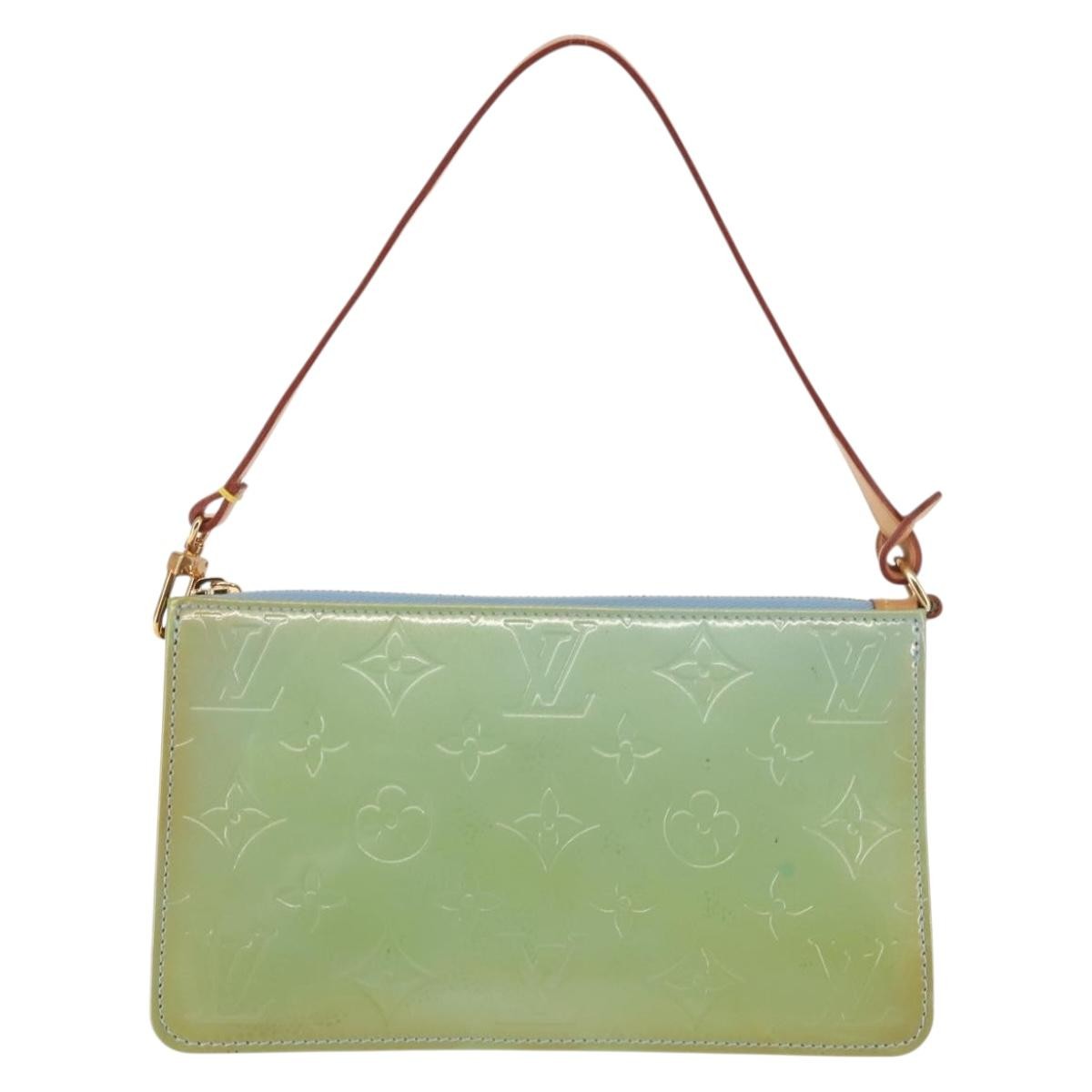 LOUIS VUITTON Monogram Vernis Lexington Pouch Baby Blue M91011 LV