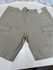 Signature By Levi Strauss NEW Men's Tan Flex Cargo 10" Utility Comfort Shorts 42