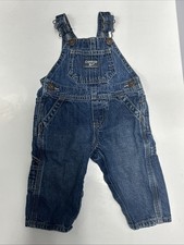 Vintage OshKosh B  Gosh Blue Jean Denim Vestbak Overalls 6 Month