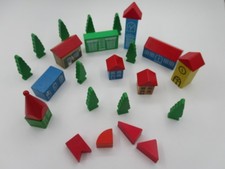 Mixed Wooden Town buildings Trees Lot Thomas friends BRIO "Look"