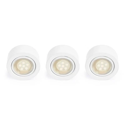 3 x Nordlux LED Möbel Aufbau- & Einbauleuchten Mercur Weiß IP44 3 x 1,2W G4 warm - Bild 1 von 4
