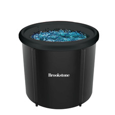 Brookstone Portable Ice Bath Cold Plunge Therapy Tub, Plastic Cover,