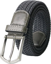 Men'S Stretch Woven 1.3" Wide Elastic Braided Belts