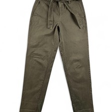 Banana Republic Chino Pants Women  s 2 Olive Green Drawstring Casual