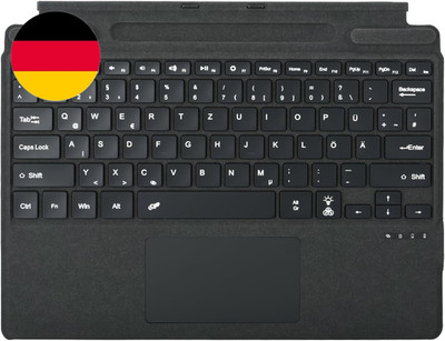 Deutsche QWERTZ Layout Tastatur Für Microsoft Surface Pro 11/10/9/8/X, 13 Zoll -