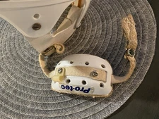 Pro-Tec Hockey Helmet Chin Strap: Senior White Vintage Rare 🔥🔥🔥