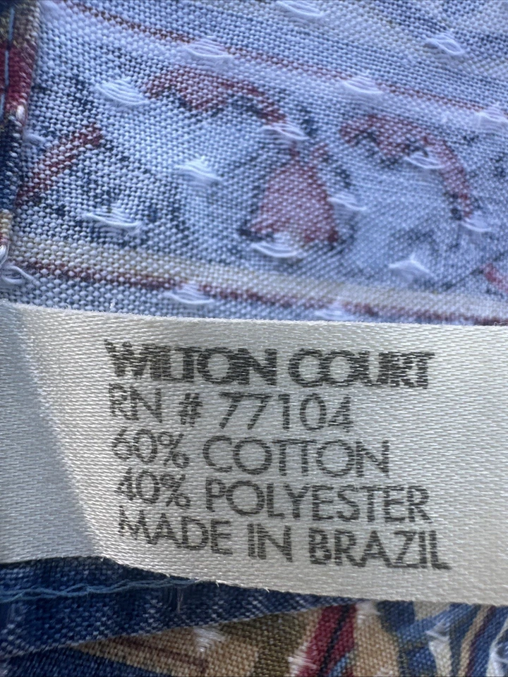 Mantel Vintage Wilton Court Designs Candle Star 75Lx62W Azul Dorado Punto Blanco Foto 2 de 4