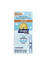 Baby Daytime Cooling Swabs for Teething Drug-Free 12 Count -2pk Swabs Exp 08/26