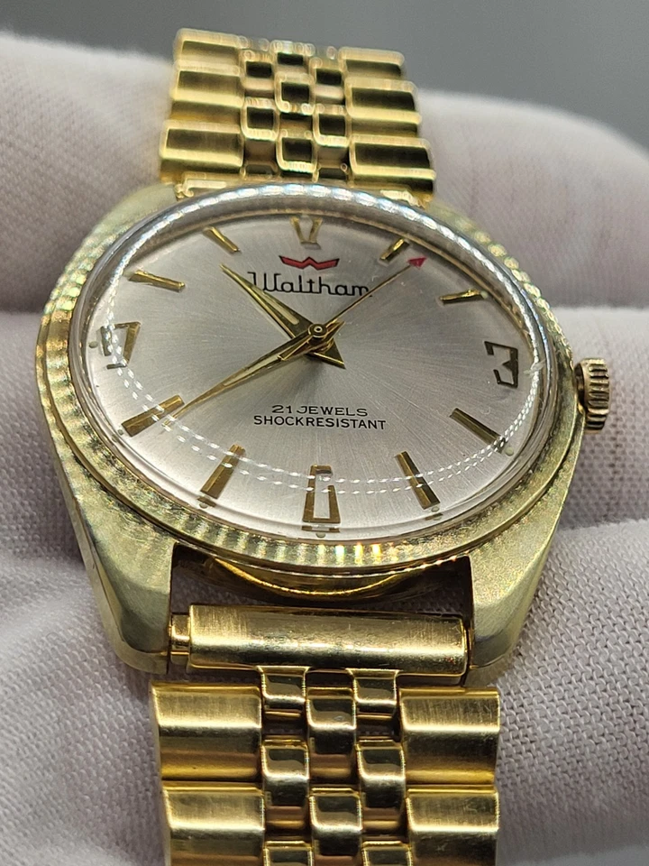 [NEAR MINT] 1960'S Waltham Watch 21 Jewels Shockresistant Waterproof Vintage  - Image 2 of 4