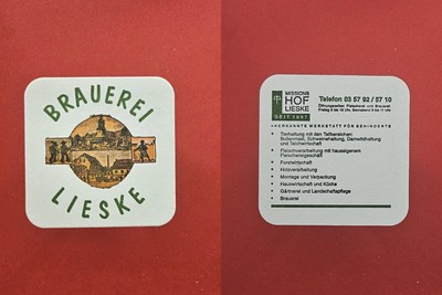 Brauerei Lieske Missions Hof Brauerei Bierdeckel Bier