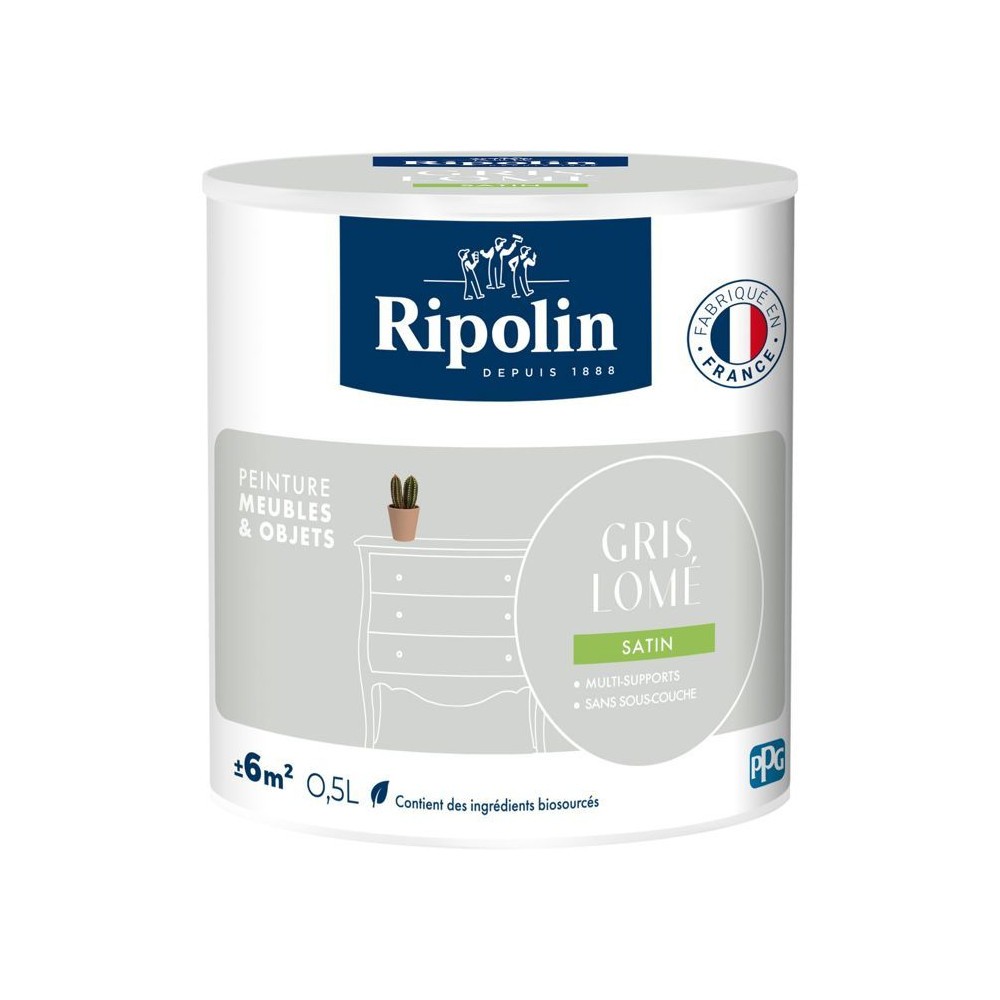 Peinture meuble Ripolin Gris Lomé pour relooker une cuisine ou commode