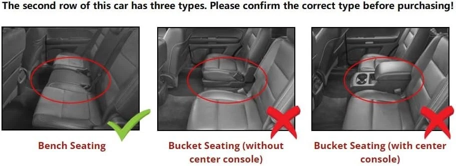 Alfombrillas para todo tipo de clima forros de goma para Ford Explorer 2011-2014 (asientos de banco) Foto 2 de 4