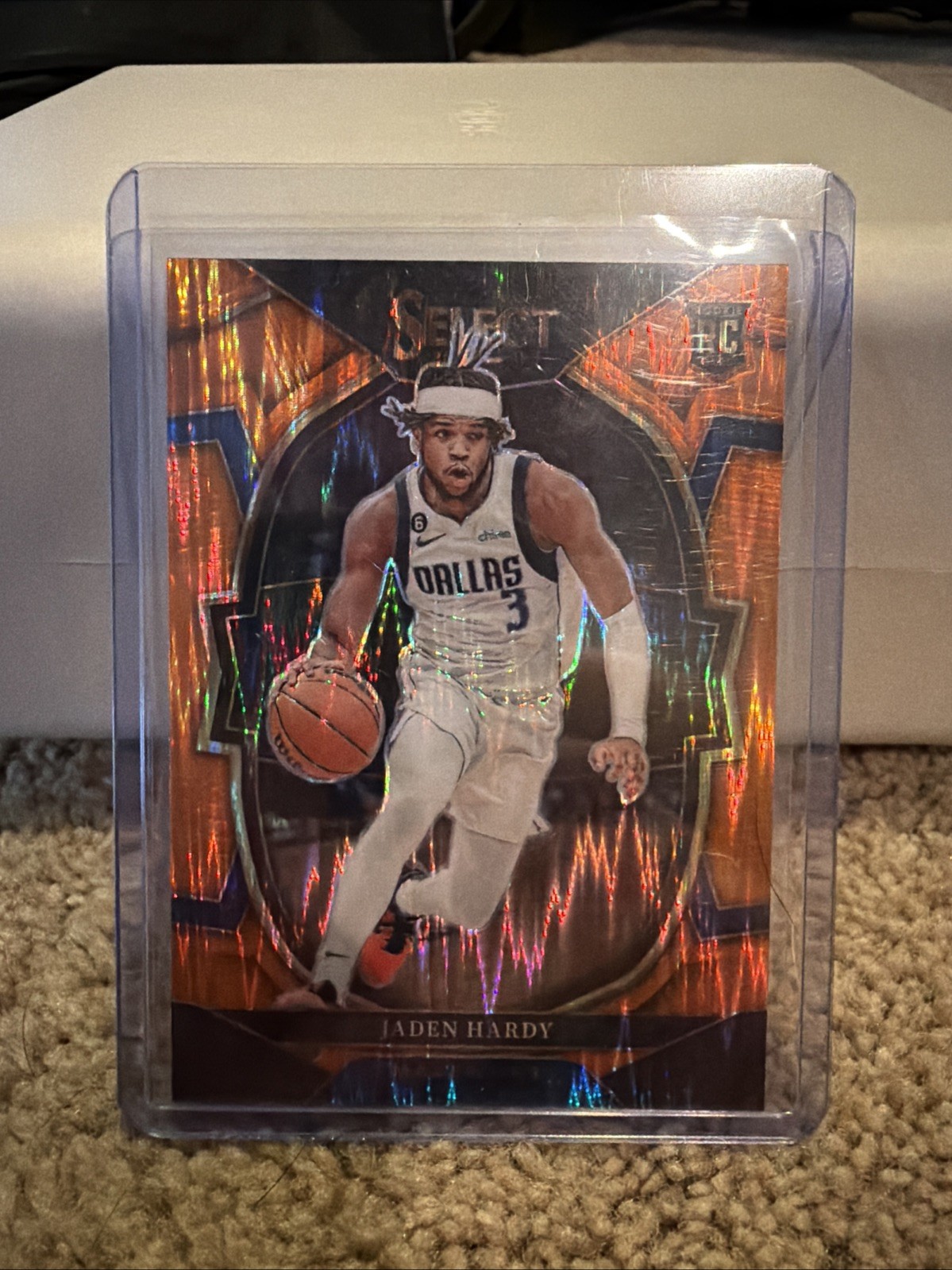 2022-23 Panini Select #80 Jaden Hardy Orange Flash Prizms