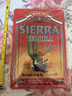 SIERRA Tequila Bar Sign Home Bar Decor Tequila Cantina Metal Sign 12x8
