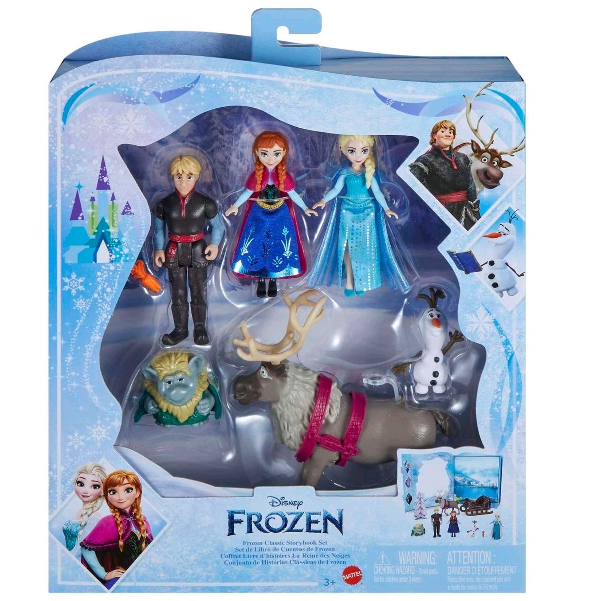 Disney Frozen Doll Gift Set Elsa Anna Kristoff Olaf Sven Mattel