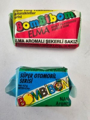 Vintage Türkischer Bombibom Kaugummi 2 Stück