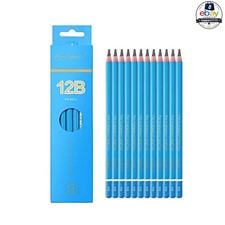 Graphite Drawing Pencils 12B 12 Pcs Soft Dark Shading Sketch Art Supplies