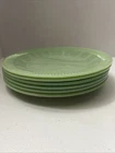 Vintage Fire-King Jadeite 9" Plates – Set of 6 with Ribbed Pattern Please READ