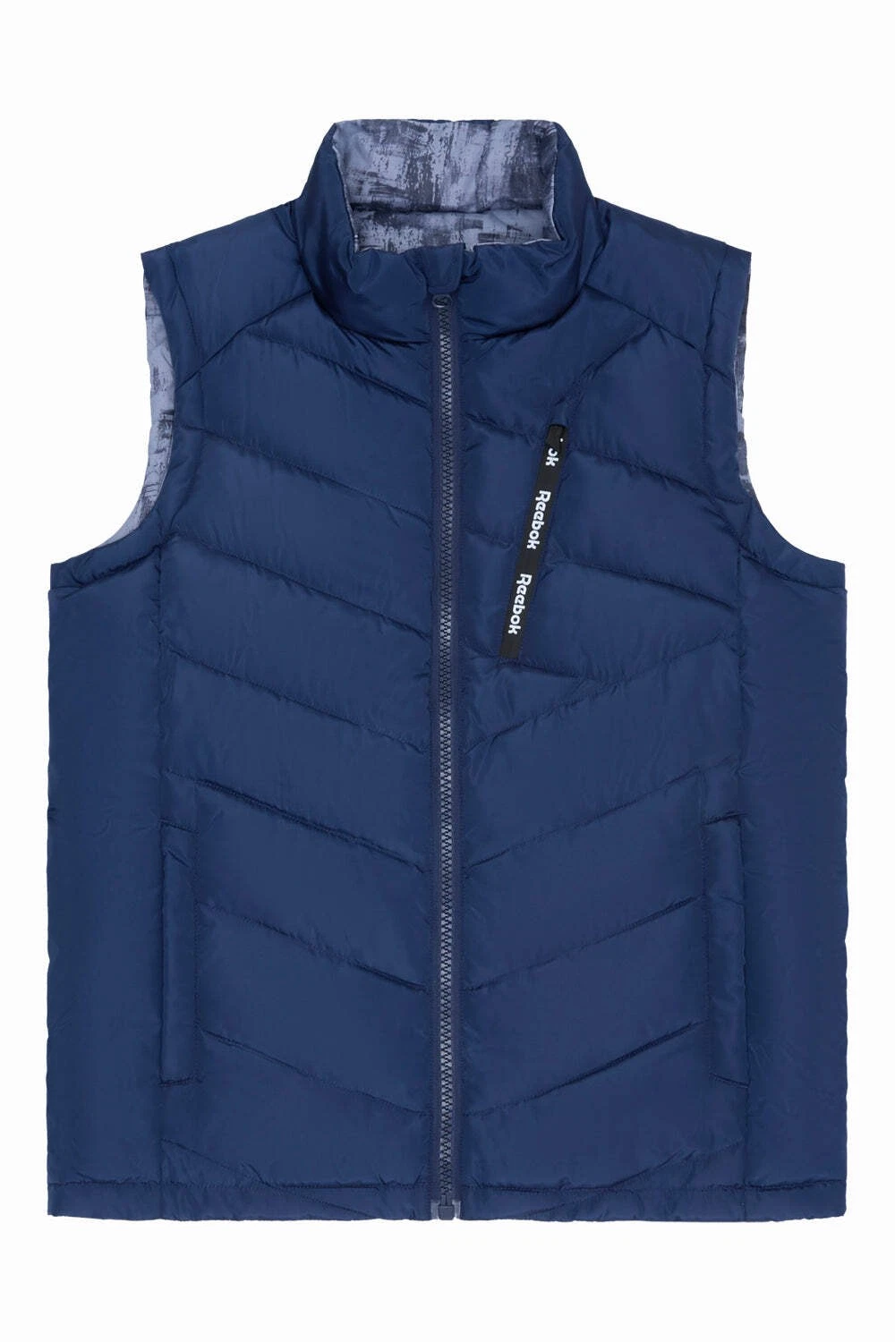 Reebok Mens Reversible Gilet Vest Puffer Vest Blue