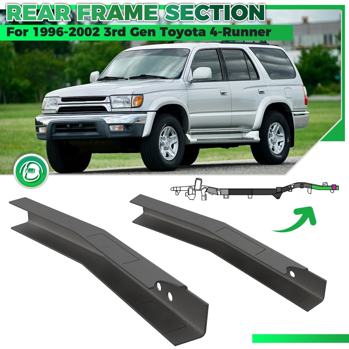 Rear Frame Repair Kit for 1996-2002 Toyota 4Runner 3rd Gen–CNC