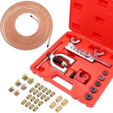 25 ft 3/16inch Copper Coated Brake Line Kit(Includes 24 Fittings and 4 Unions) w