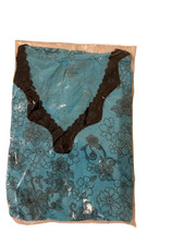 Adonna Sleepwear Nightgown Womens Medium Turquoise Floral Black Lace Trim NWT