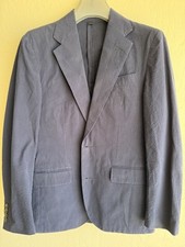 J Crew 34S Ludlow Dark Blue Seersucker Blazer, New With Tags