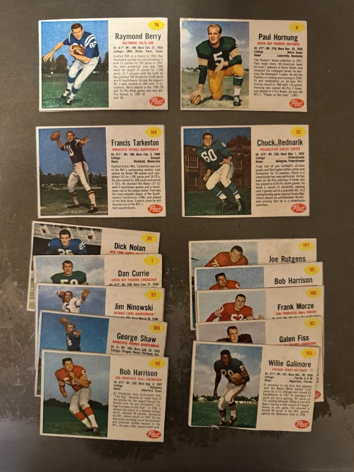 Vintage 1959-1972 Topps, Fleer, Post Football Card Collection - HOF, RC +++ - Image 2 of 2