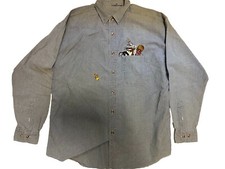 Vintage Looney Tunes Warner Bros Studio Store Men's Denim Shirt Size XL 1996