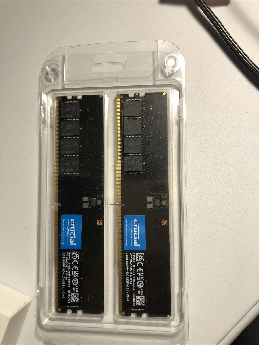 *NEW* Crucial 64GB DDR5 4800 RAM (2x32GB kit) (CT2K32G48C40U5)