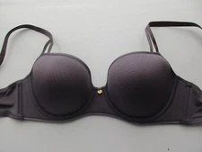 Natori 733079 Bare Touch Spacer Demi UW Bra Gunmetal 36C $68 U59.C36