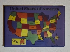 U.S.A Map United States Refrigerator Magnet 2" X 3" puzzle style
