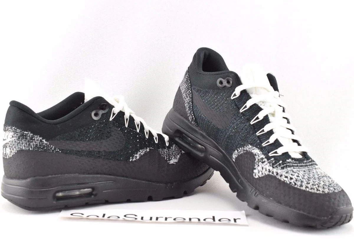 Women s Air Max 1 Ultra Flyknit CHOOSE SIZE 859517 001 Black White Oreo One