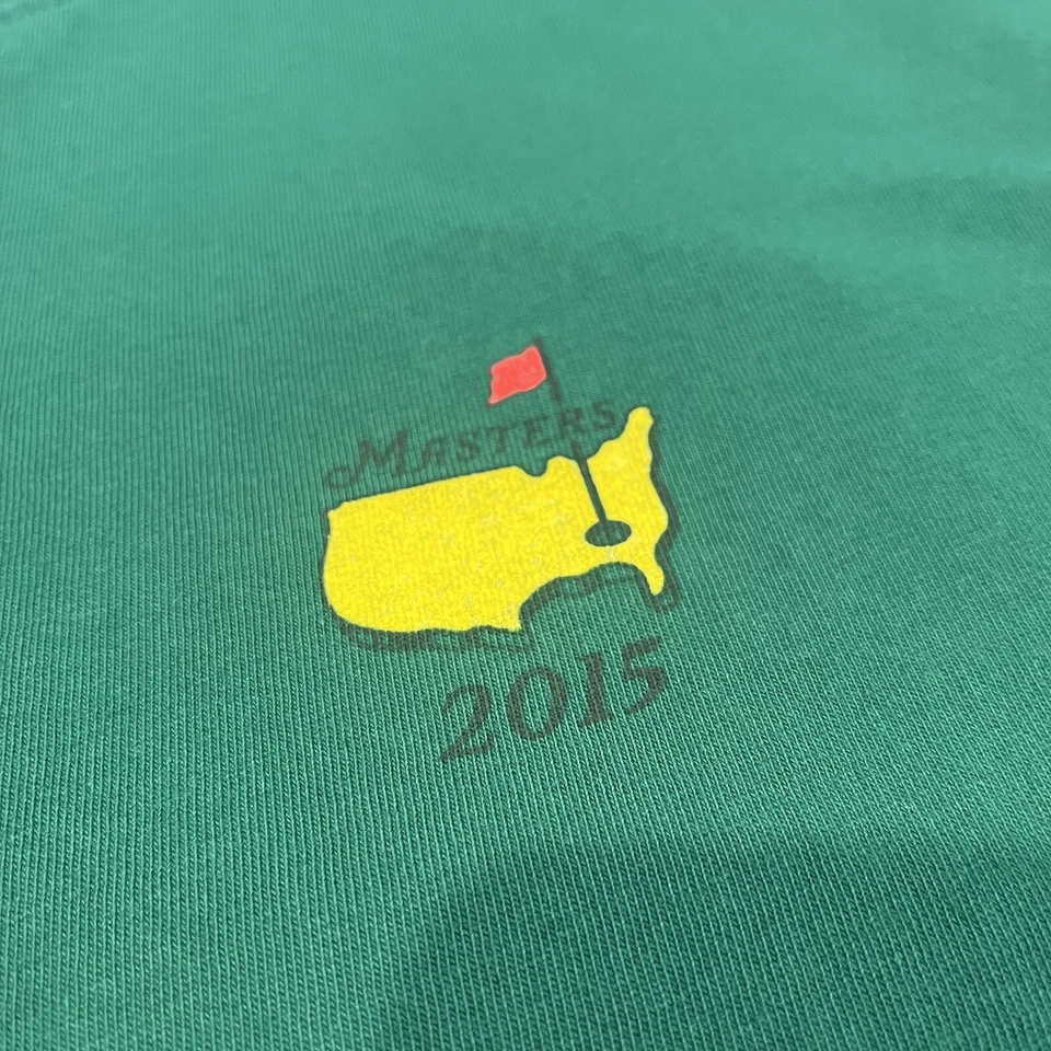 Masters Collection T Shirt Men XXL 2XL Green 2015 Logo Woods Watson Nicklaus EUC - Image 4 of 4