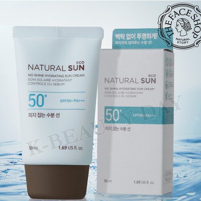 the face shop natural sun eco no shine hydrating sun cream