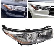 Fit For 2014-2016 Toyota Highlander LE XLE Halogen Headlight Passenger Side Lamp