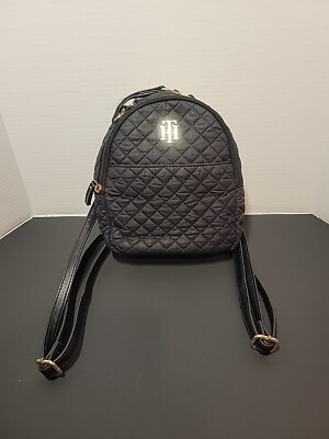 Tommy Hilfiger Quilted Mini Black Backpack Nylon/ Faux Leather