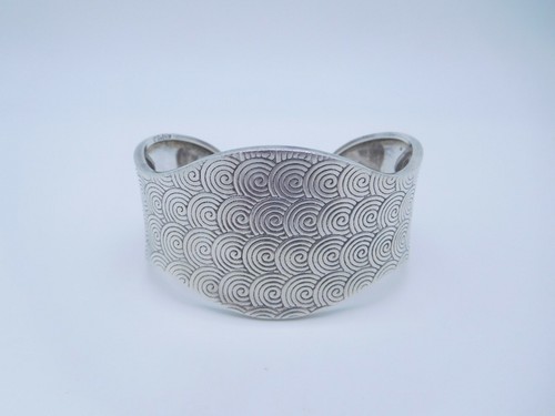 VINTAGE STERLING SILVER TAXCO MEXICO DESIGNER SPIRAL CUFF BRACELET
