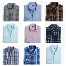 NWT J.CREW MEN'S Flex Long Sleeve Shirts | Sizes  M / L / XL / XXL | $69.50