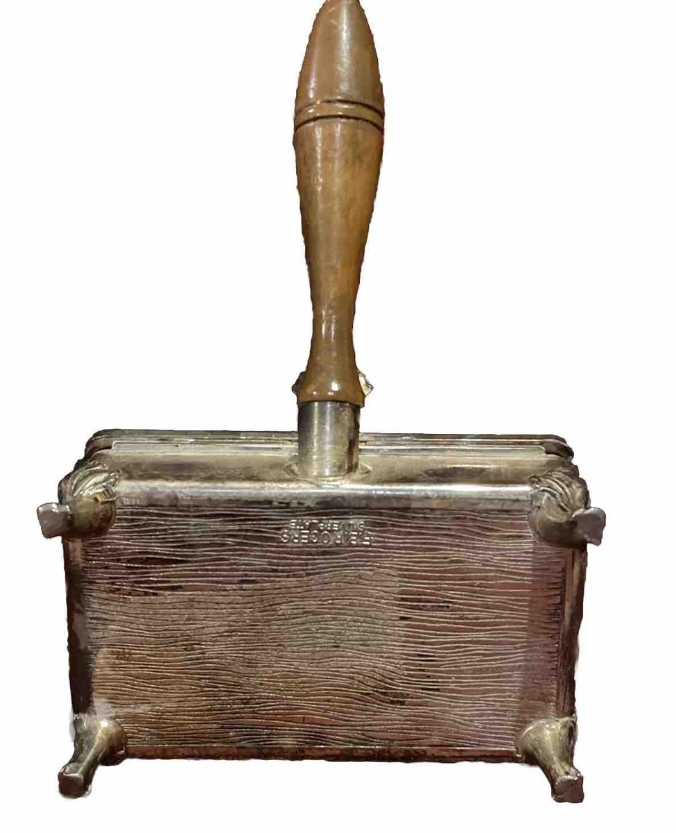 Vintage Lion Footed Silver Plate Cigarette Ash Box Hall Marked Vintage Lion Footed Silver Plate Cigarette Ash Box Hall Marked