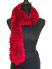 Ob.D. Handmade, Hand Knit Sparkling Red Ruffle Scarf — photo 3