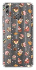 Coque en silicone imprimée compatible Huawei Honor 8X Cupcake vintage