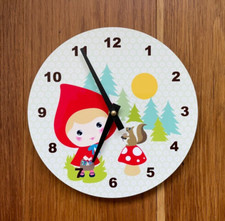 Wanduhr Kinder Rotkäppchen Fliegenpilz Kinderwanduhr Kinderzimmeruhr