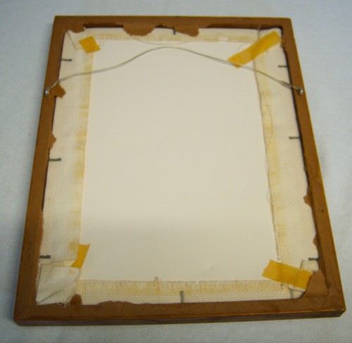Vtg.Completed Cross Stitch "Have a Happy Day" Picture Oak Frame 15x12"Grannymade - Picture 5 of 5